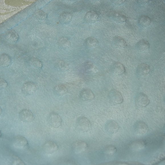 HTF ELEGANTBABY  Puppy Dog Lovey Blue Bumpy Blankie Security Toy Plush - Picture 4 of 4